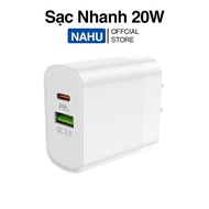 Genuine NAHU 20W C80 Fast Charger with Integrated USB and Type-C Ports