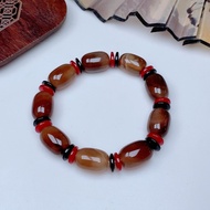 Dream Agate Rice Bead Bracelet Men Women Retro All-Match Temperament Zen Barrel Bead Bracelet Agate 