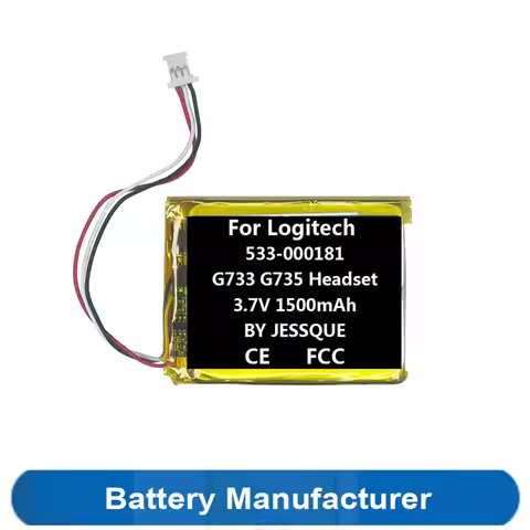 Original Replaces 1500mAh 533-000181 Battery Pack For Logitech G733 G735 Wireless Game Headphone Hea