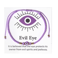 COLORFUL BLING Evil Eyes Bracelet for Female Teen Girl Amulet Pink Protection Bracelet Good Luck Adj