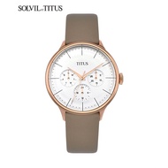 Solvil et Titus W06-03264-006 Women's Quartz Analogue Watch in White Dial and Leather Strap