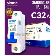 (READ DESCRIPTION) MCB 1P 32 Amp 6 KA SIMON SMB65C-63C32
