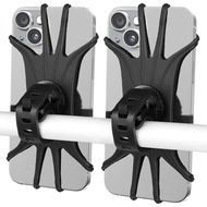 Pemegang Telefon Basikal 2 Unit, Pemegang Telefon Motosikal Universal untuk Basikal, 360 ° Pemegang 
