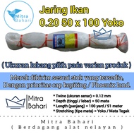 JARING IKAN 0.20 50X100 YOKO (MATA TEGAK) PUKAT 020 | JARING SENAR 020 | JARING IKAN COD | PUKAT 3 I