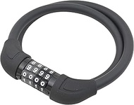 J&C JC-059W BK Small Variable Dial Wire Lock, Black, Length: 23.6 inches (600 mm), Wire Diameter: 0.