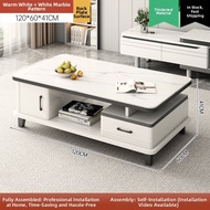 GUANGMANZHI | Luxury Compact Storage Rock Slab Coffee Table