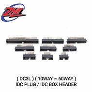 2.54MM PITCH L ANGLE IDC PLUG CONNECTOR IDC PCB MOUNT CONNECTOR IDC BOX HEADER ( 10WAY ~ 60WAY )