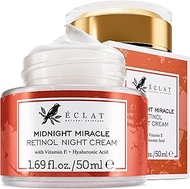 Eclat Skincare Retinol Night Cream – Renewing Retinol Cream for Face with Hyaluronic Acid – Anti Agi