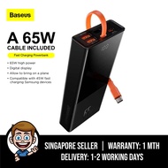 Baseus Laptop Powerbank, 65W Power Bank 20000mAh USB C PD Quick Charge 20000 Powerbank Portable External Battery Charger