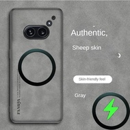 Sheepskin Leather Magnetic Phone Case for Nothing Phone 2A Plus CFM Phone 1 Matte Back Cover