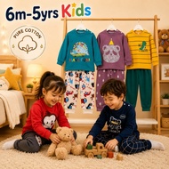 Kids Pyjamas Set Children Sleepwear Baju Tidur Kanak Kids Cloth Baby Nightwear Clothes Pajamas Bayi