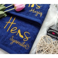 His Hers Hantaran Hotel Grade Towel Couple Wedding Birthday Anniversary Gift Hadiah Towel Mandi Dewa