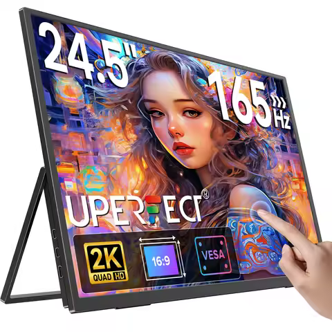 UPERFECT 24.5" 2K 165Hz Touchscreen Portable Monitor External Second Touch Screen Laptop QHD Display
