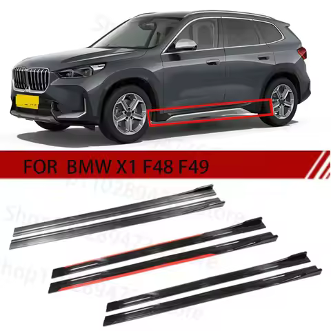 FOR BMW X1 F48 F49 2M Car Side Skirt Extension Plate Lip Separator Bumper 2.18M Racing Side Spoiler