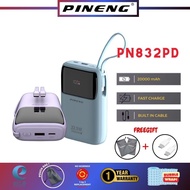 Pineng PN 832 PD (20000mAh) Power Bank Built-In Cable Powerbank 22.5W Fast Charging - 1 Year Warrant