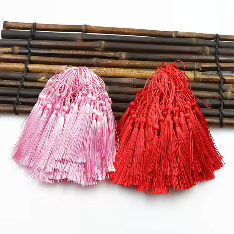 100PCS/bag Color 8cm Hanging rope Silk Tassels Fringe Sewing Bang Tassel Trim Key Tassels For DIY Em