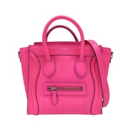 桃紅色 牛皮 Nano Luggage 兩用包【CELINE 賽琳】 189243DRU