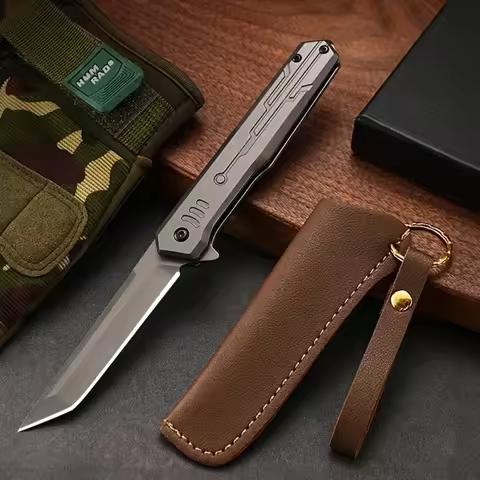 Stainless Steel Outdoor Folding Tactical Knife High Hardness Quick Open Camping Knife M390 Self-Defe