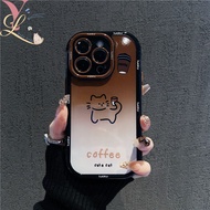 Samsung A05s A06 A51 A15 A03 A13 A12 A55 A05 A04 A50 A14 A22 A31 A04s A32 Case Double Coffee Cat Fas