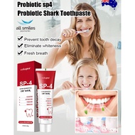 Toothpaste, probiotic, white, fresh.