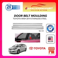 Toyota Wish 09-14"  Door Window Trim Panel with Rubber Edge door belting moulding chrome -1set/4pcs