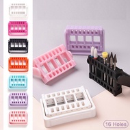 Stand Display 16 Holes Nail Grinding Tool Showing Adjustable Organizer Container Manicure Drill Acce