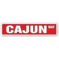 Metal Sign Great Aluminum Tin Sign 40x10 cms Novelty Sign Cajun Street Sign Lousiana Bayou Food Sout
