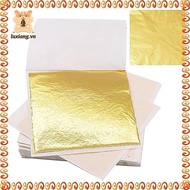 [luxiang.vn] 200 PCS Gold Sheets Gold Foil for Art Gilding Flakes Multipurpose Metal Leaves Flakes G