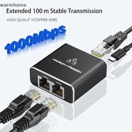 WHE Network Cable Splitter With One To Two Simultaneous Internet Access RJ45 Splitter Gigabit WHE