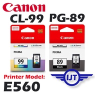 Canon PG-89 PG89 BLACK CL-99 CL99 Color Ink Cartridge For PIXMA E560 E 560 E560R E 560R Inkjet Print