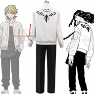 Anime Tokyo revenge Keisuke Baji kazutora hanemiya cosplay jacket White Valhalla angel costume baseball jacket pants