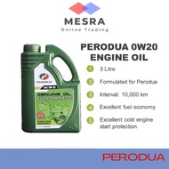 HITAM Perodua 0W20 ENGINE OIL 3L FULLY SYNTHETIC Black OIL 0W-20 ENGINE OIL