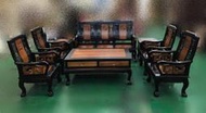 樂居二手家具生活館(中) 台中全新中古傢俱買賣 OP-0072EJE*庫存8件原木紫柚麒麟組椅 木板椅 木頭沙發