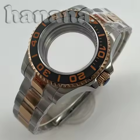 43mm silver rose gold deep-sea tribute large sapphire glass case is suitable for the NH35 NH36 4R35 
