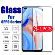 3-1Pcs cover for OPPO Reno 5 4G lite 5K 5Z 5F 4 SE 4Z 4F Z 10X ZOOM 3 pro plus 5G 2 2F 2Z Tempered glass phone screen protector