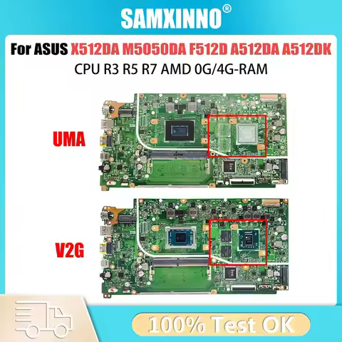 Computer Mainboard For ASUS Vivobook X512DK M5050DA F512D A512DA S512DA A512DK X512DA Laptop Motherb
