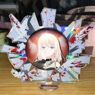 Anime Can Badge Holder Stand Blood Tainted Broken Glass Style Acrylic Display Rack for Itabags Fando