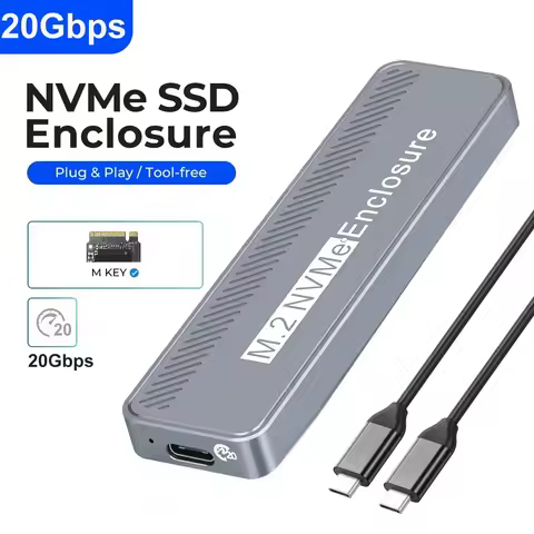 M.2 SSD Enclosure NVMe 20Gbps PCIe SSD Box for NVME PCIE SSD Disk Box NVMe M Key Solid State Drive C