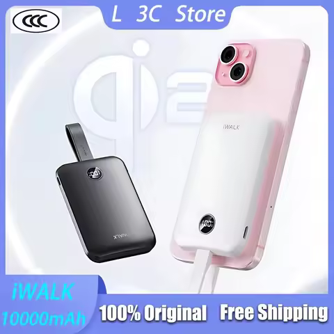 iWALK Wireless Magnetic Power Bank 30W Wired /15W Wireless Fast Charging 10000mAh LED Digital Displa