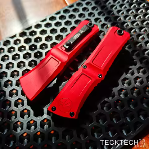 Red Gen 3 Combat Troodon Tactical Gear , D2 , 6061 Aluminum , EDC Comb by "TECKTECH KNIVES STORE"