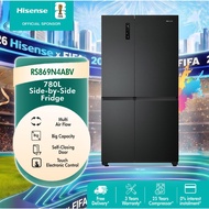 Hisense Side By Side 2 Door Inverter 780L Refrigerator Fridge Black- RS869N4ABV