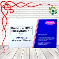 APPETIZ (Buclizine HCI + Multivitamins + Iron) 100 Capsules