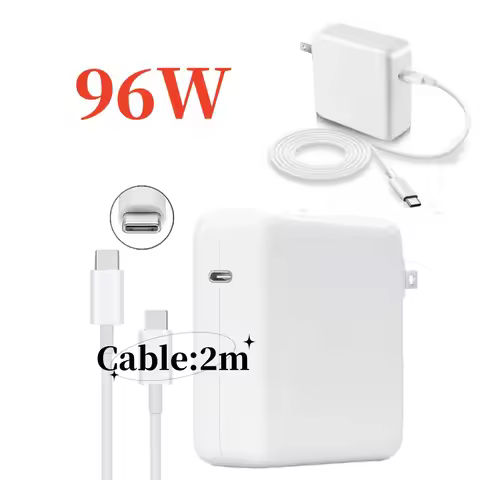 96W USB-C charger with 2m USB-C cable for MacBook Pro 16/15/14/13 inch iPad Pro 12.9/11 inch, Asus D