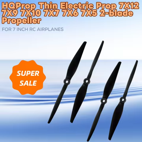 2Pair HQProp Thin Electric Prop 7X12 7X9 7X10 7X7 7X6 7X5 2-blade Propeller CW CCW Reinforced Nylon 