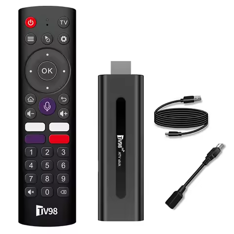 TV98 ATV H313 Android TV Stick 14.0 8K 2.4G/5G WiFi Quad Core BT5.0 Smart TV Box Smart TV Stick for 