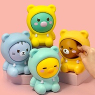 Reverse Squishy Doll Cute Animal Soft Squishy Squeaky