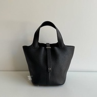 閒置新✨ Hermès 愛馬仕 Picotin18 黑色銀釦