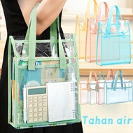 Transparent Document Storage Bag Waterproof Storage Bag Portable A4 Document Bag