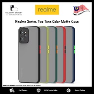 Realme 9ProPlus 9Pro 9i 9 8Pro 8 7Pro 7i 7 6i 6 5 5i 5s 2Pro Two Tone Color Matte Case