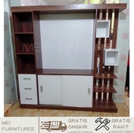 Lemari tv ruang tamu - Bufet Liswar tv minimalis - Pajangan hias